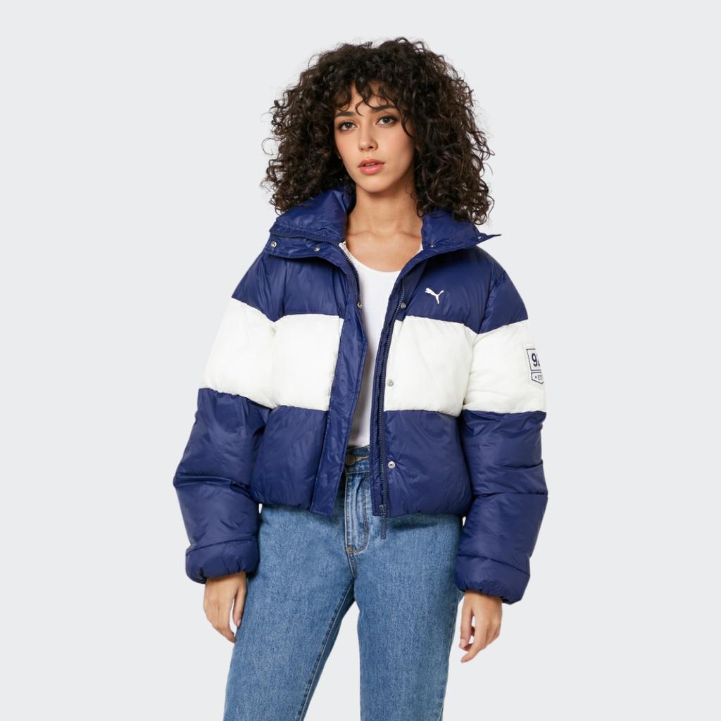 Puma Полушерстяная куртка Colorblock Женская Верхняя одежда Синий 59701401