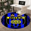 1 шт. круглый ковер Mi-lan FC с принтом эмблемы, круглый ковер для зоны, ковер для домашнего офиса, круглый коврик под стул, декоративный ковер, подарки для фанатов, рождественский подарок