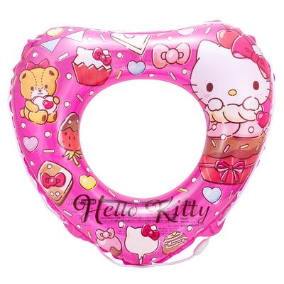 Maruka Надувной круг Hello Kitty в форме сердца, 70 см, для игр на воде, бассейнов и пляжей, 199419