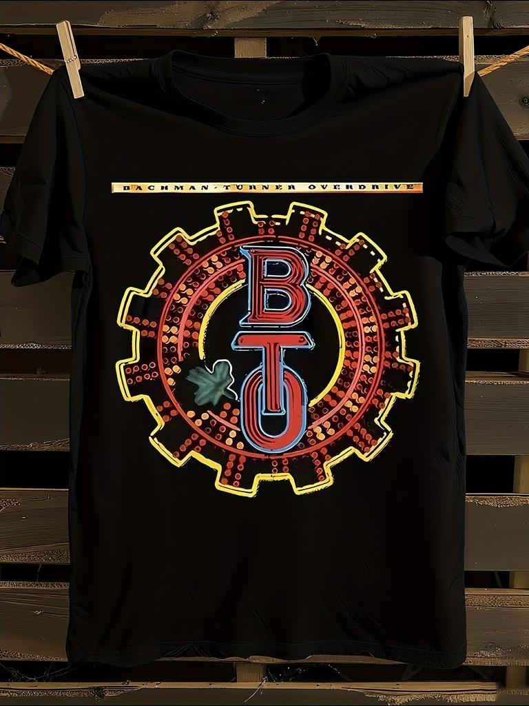 Bachman Turner Graphic T-Shirt Mens Tshirt Womens Tshirts with Letters Print Short Sleeves T-Shirt Casual Street Tee Shirt Top