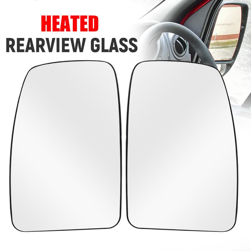 Rearview Mirror Glass W/ Back Plate Heated For Nissan NV400 2011- Renault Master 3 2010- Opel /Vauxhall Movano 2010-