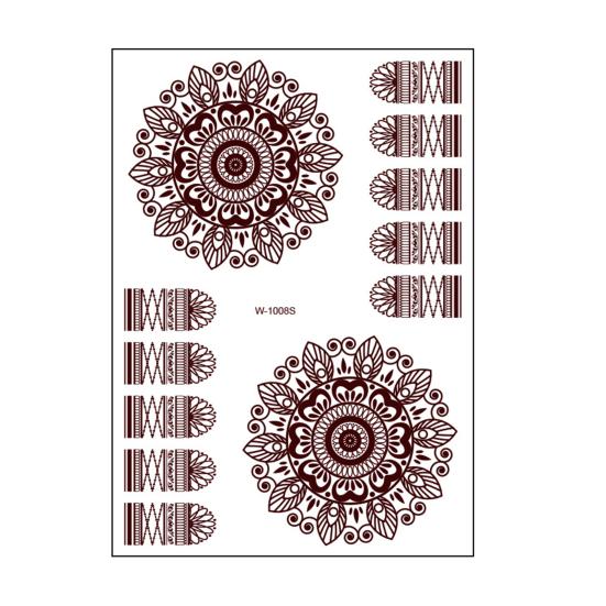 Водонепроницаемые наклейки для татуировок, временные татуировки с кружевом в ближневосточном стиле для женщин, для взрослых, самоклеящиеся наклейки для боди-арта