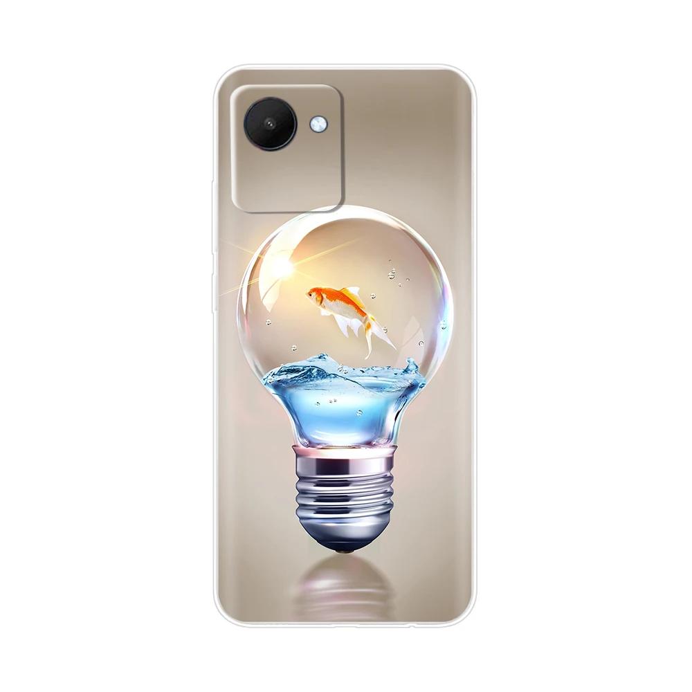 Чехол для Realme C30 из ТПУ-силикона, противоударный, с рисунком цветок-сердце, чехол-бампер для Oppo Realme C30S, Fundas RealmeC30, печать, мягкий бампер
