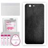 apgo Protective Skin Sticker for the Back Compatible with ZTE Blade A512, Wrap Film, Foil, Vinyl - Pattern Black Leather