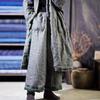Johnature Женские серые широкие брюки с плотной эластичной резинкой на талии, теплые брюки с поясом и карманами, винтажные женские свободные брюки