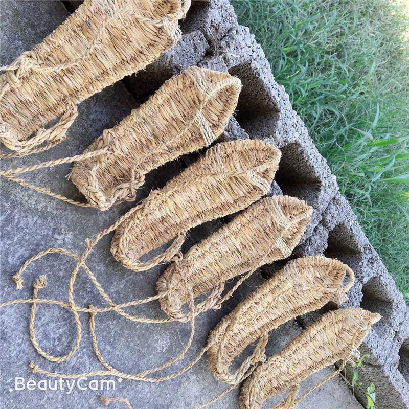 Модные роскошные новые сандалии ручной работы из плетеной травы для мужчин, летние ретро-сандалии для женщин, повседневные удобные сандалии из ротанговой травы