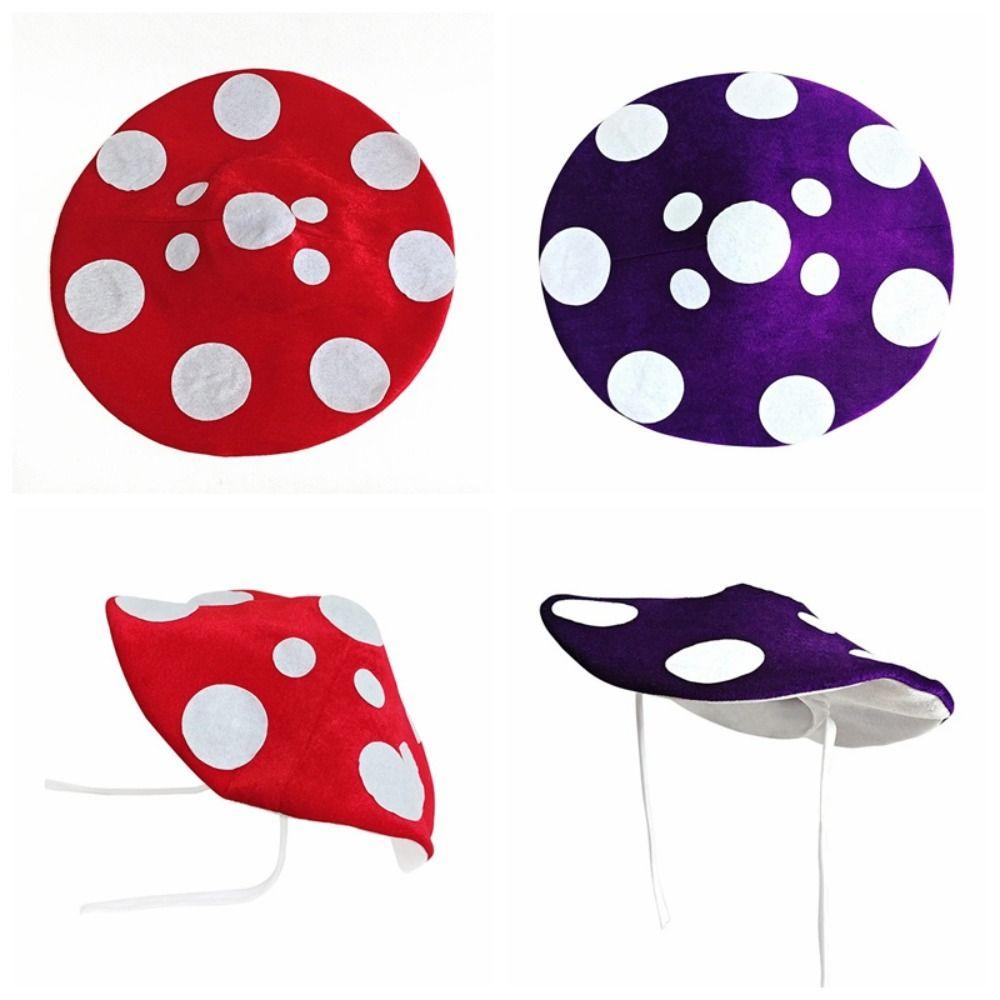 Cartoon Mushroom Plush Hat Plush Cosplay Headgear Cute Roleplaying Photo Hat Photo Session