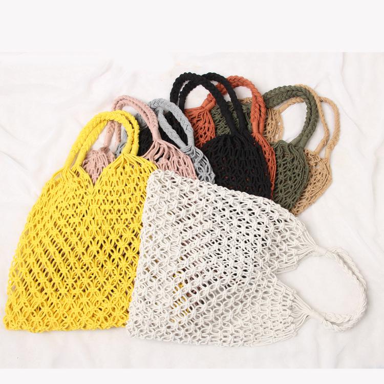 Hand-Woven Rattan Bag Straw Purse Handmade Wicker Crossbody Beach Bag