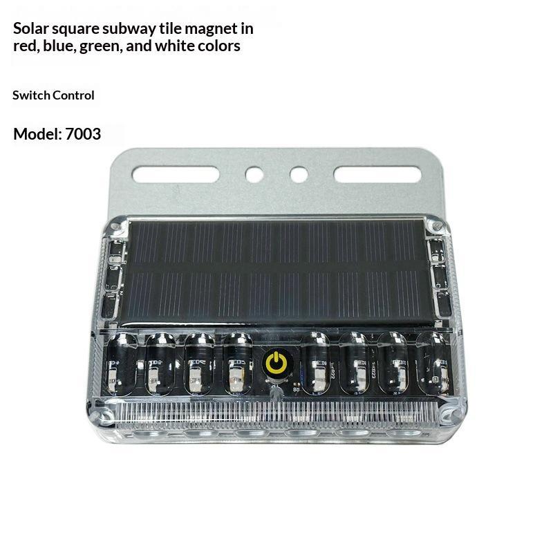 Oval Solar Powered Warning Strobe Light Multi Flashing Modes Colors For Motorcycle Bicycle Outdoor Use