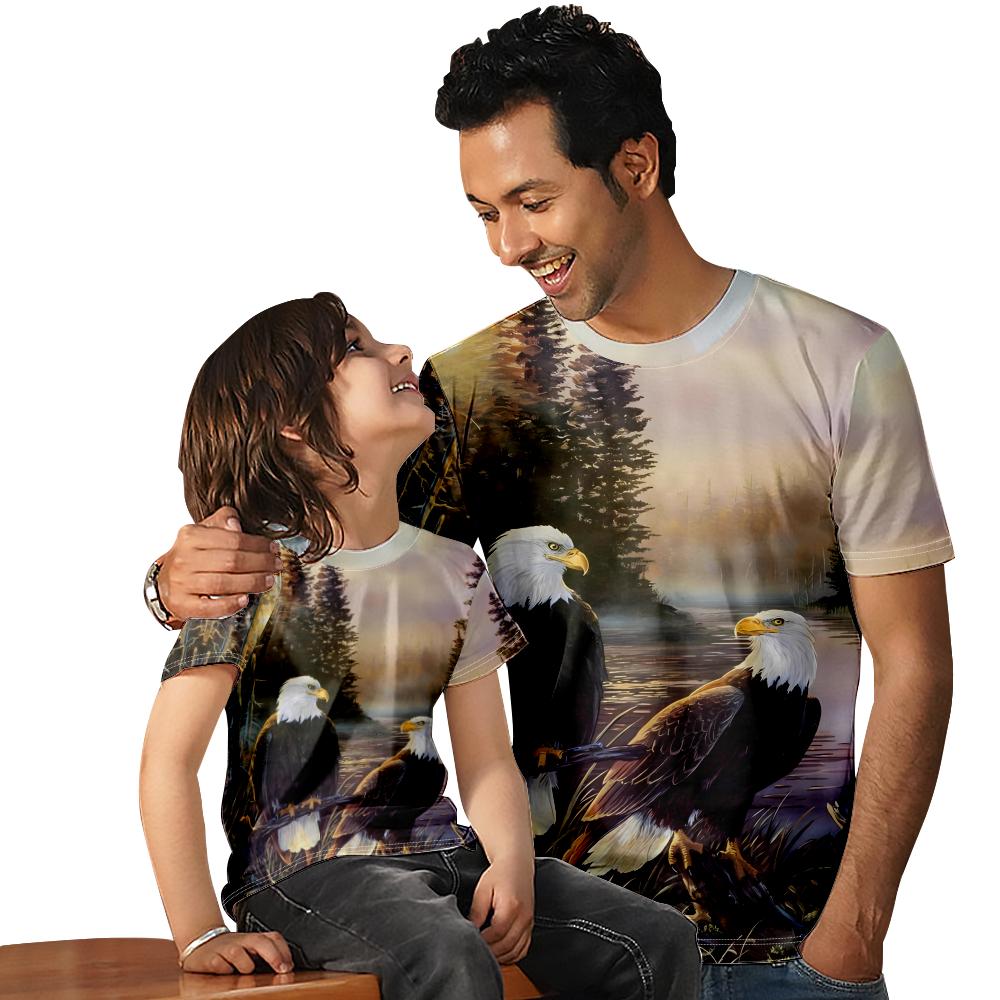 Мужская одежда с рисунком орла и 3D-печатью