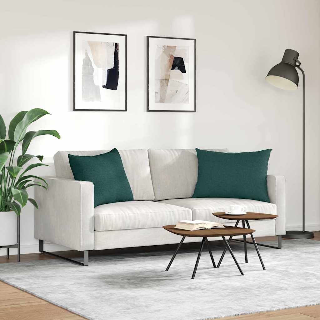 Sofa Cushions 2 pcs Dark Green 70 x 50 cm Fabric