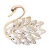 Women Brooch Personalized Elegant Lapel Pin with Swan Shape For Birthday Christmas GiftGolden White