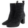 LOUIS VUITTON Excellent condition suede LV Donnaline chunky heel boots, women's, black, size 36, LW2403 shoes 36 blackUsed