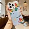 Яркий Мультяшный Цветочный Узор Жесткий Чехол для Телефона для Iphone 16 15 14 13 12 Pro Max Mini Ударопрочный Защитный Чехол от Царапин
