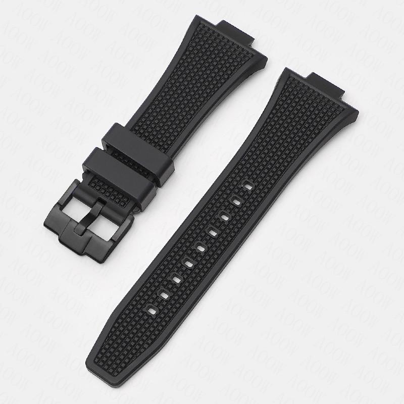 Ремешок с выпуклым концом 12 мм*26 мм для серии Tissot PRX T137.407/T137.410 Super Player 40 мм Мужской резиновый силиконовый браслет для часов