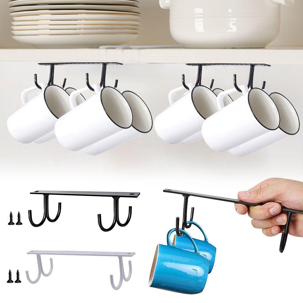 Drainer Drying Rack Cabinet Hook Kitchen Organize Storage Rack Holder Metal Mug Holder Cup Rack