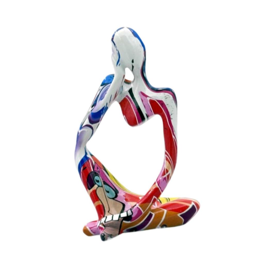 Мыслитель Статуэтка из смолы Настольный центральный элемент Настольные украшения Абстрактная скульптура для фермерского дома, ящика, офисного шкафа, спальни