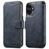 SUTENI Q-05 Чехол-кошелек для iPhone 16 2 в 1 Съемный кожаный откидной чехол для телефона с подставкой