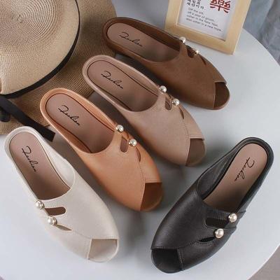 Новые сандалии женские сандалии домашние тапочки для ванной нескользящие женские тапочки на толстой подошве водонепроницаемые для ношения на улице