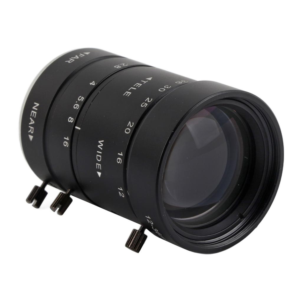 8MP 12‑36mm F2.8 Zoom Lens C Mount 2/3 Inch Low Distortion Manual Aperture Focusing Big View Zoom Le