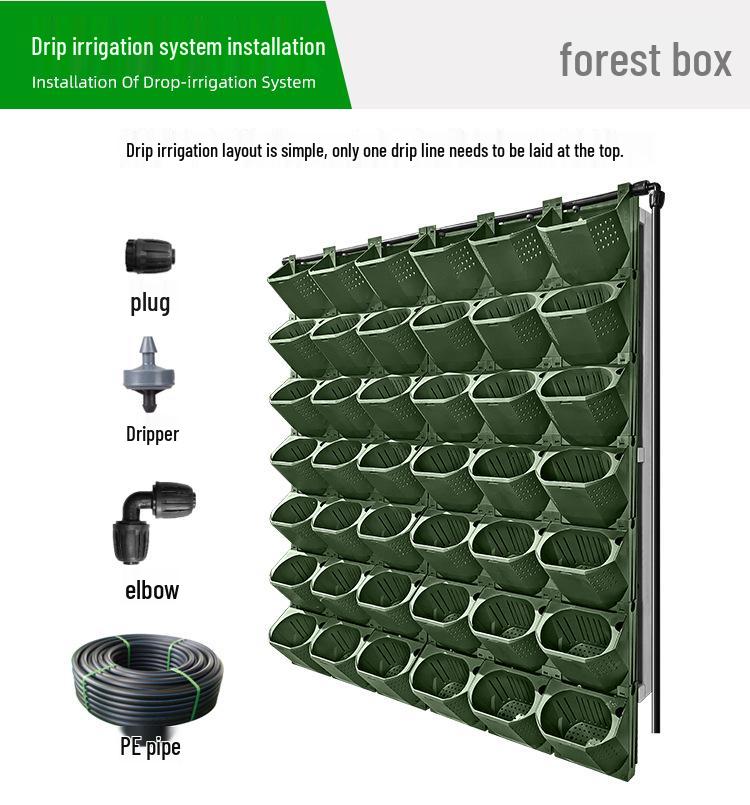 Vertical 3D Greening Bonsai Plant Wall: Large Multi-Layer Wall-Mounted Flower Trough