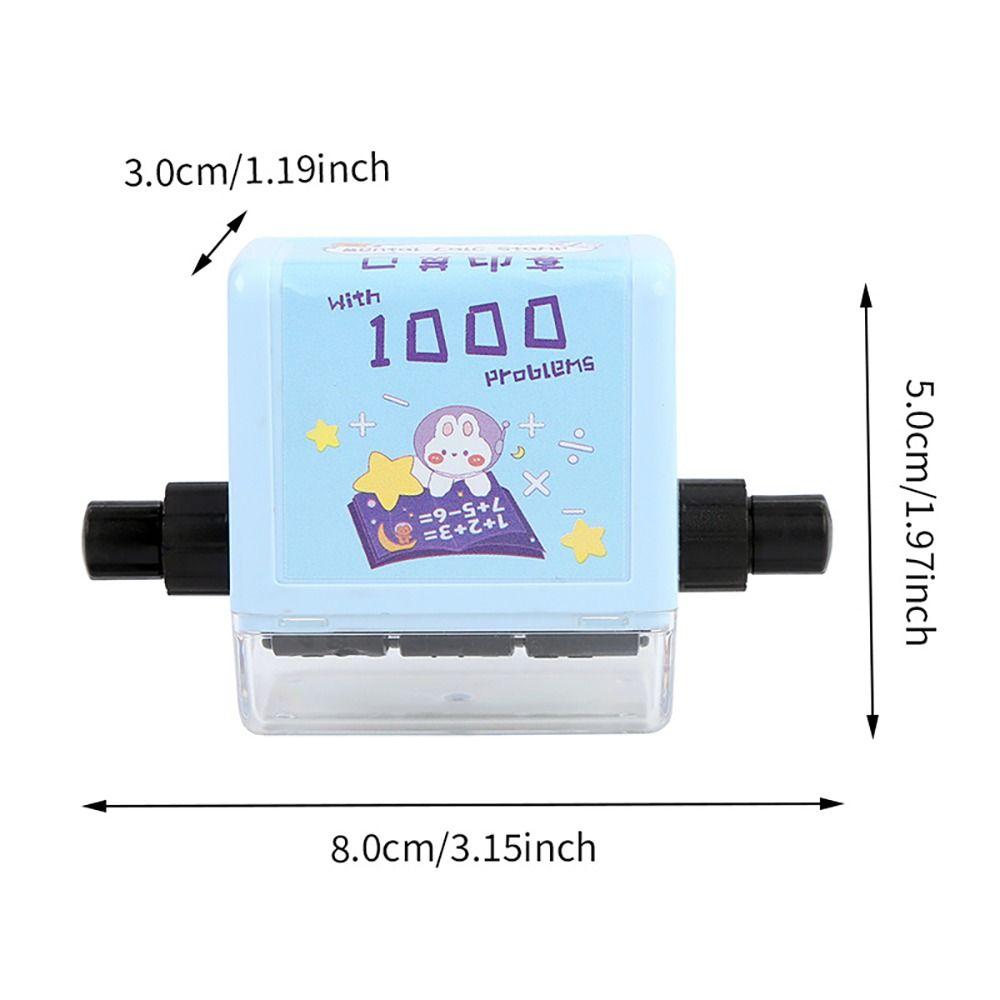 2-in-1 Math Rolling Stamp Reusable Arithmetic Practice Stamp High Quality Math Roller Stamp School