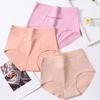 Women Underwear Anti-theft Zipper Pocket High Waist Seamless Stretch Breathable Cotton Middle-aged Mom Grandma Brief Panties Underpants