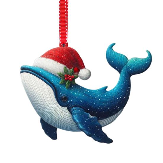 Рождественский подвесной орнамент акриловый мультяшный стиль кулон с шнурком