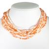 [Used] Pink/white Coral Necklace Bead Diameter Approx. 3.4cm/g498-14