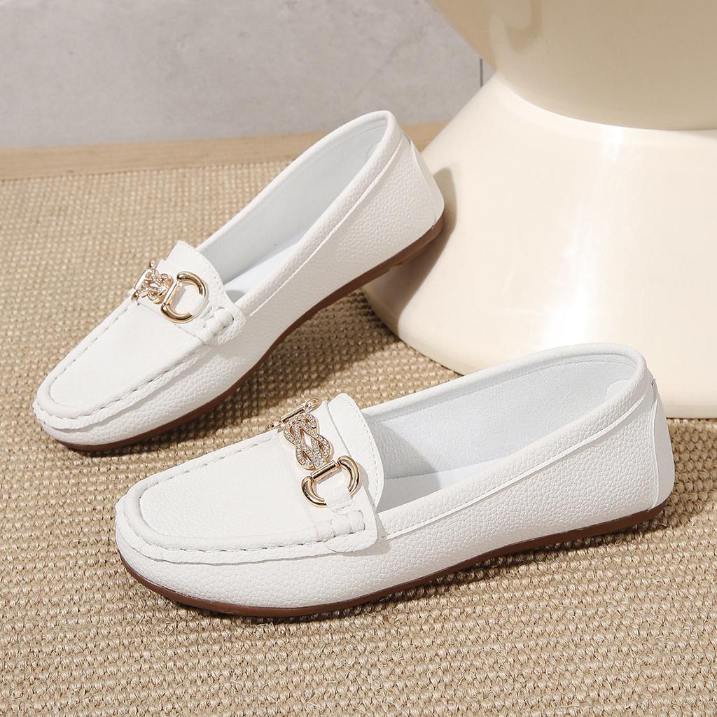 2025 неглубокие одинарные туфли повседневные туфли на плоской подошве Doudou туфли в британском стиле маленькие кожаные туфли с мягкой подошвой нескользящие ленивые туфли