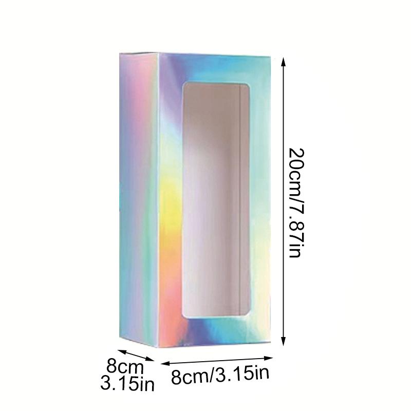 5 шт. Упаковочная коробка для вечеринки, праздничные подарки, прозрачная витринная коробка, белая подарочная коробка для тамблера, черная с лентой