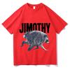 Jimothy Print Fashion TShirts Unisexs Unisex Pure Cotton Vintage Tees Student Design Aesthetic Harajuku Tops Kawaii Streetwear