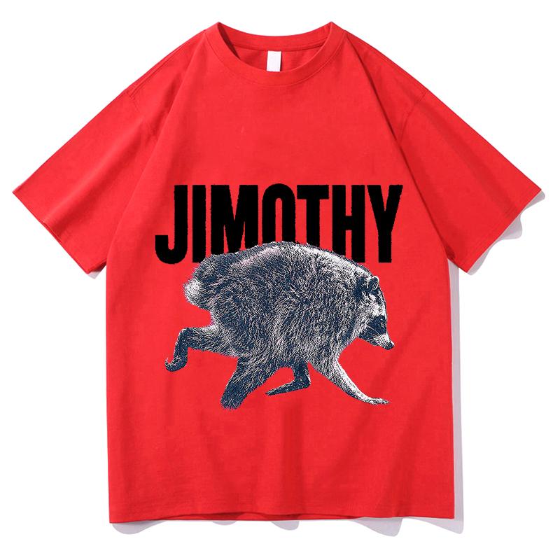 Jimothy Print Fashion TShirts Unisexs Unisex Pure Cotton Vintage Tees Student Design Aesthetic Harajuku Tops Kawaii Streetwear