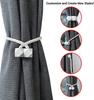 2 Pcs Curtain Tieback Multifaceted Ball Magnetic Curtains Buckle Tie Backs Shower Curtain Holder Wall Balls Home Room Accessorie