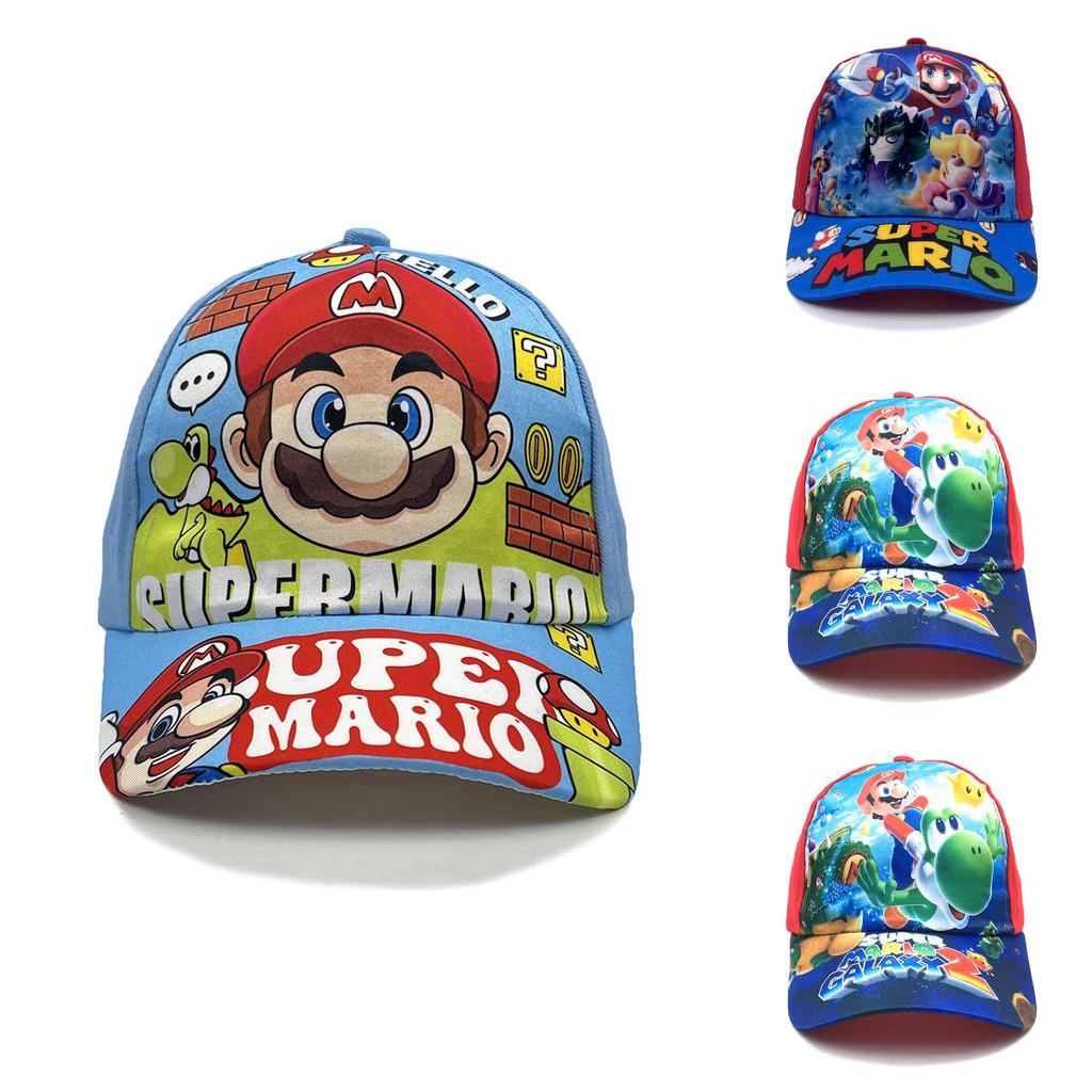 Детская бейсболка с рисунком Super Mario Bros из хлопка и с защитой от солнца для активного отдыха