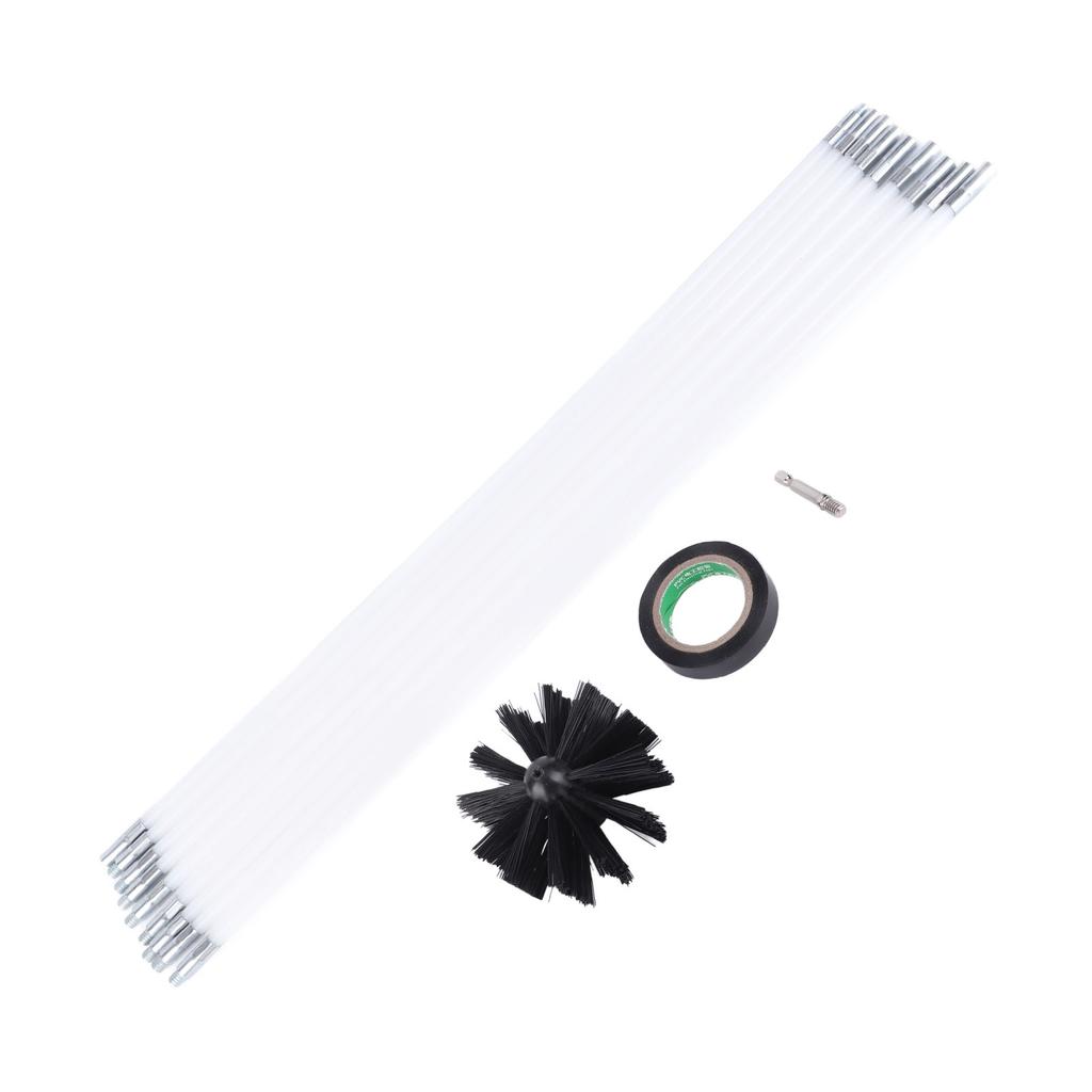 12 шт. Щетки для чистки внутренней стенки дымоходной трубы Гибкая насадка для электродрели для дымохода сушилки Штанга 16 дюймов