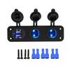 3 в 1 панель двойная розетка 3.1A двойной USB автомобильное зарядное устройство адаптер питания водонепроницаемый для лодок кемперов караванов