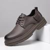 Осенняя мужская обувь, новые повседневные кожаные туфли, мужская деловая универсальная кожаная обувь, модная инструментальная обувь, мужская повседневная обувь