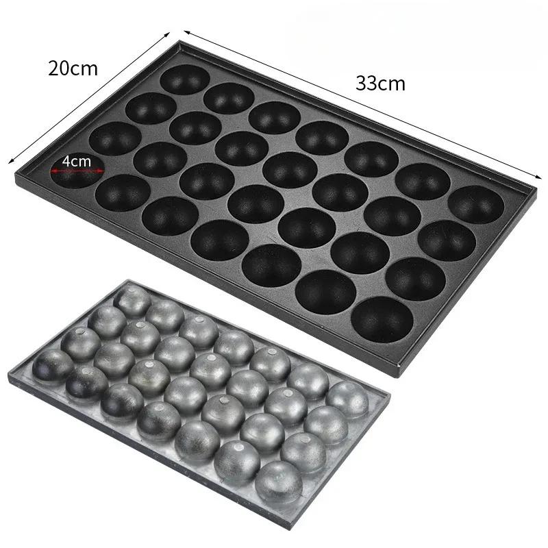 28-hole Octopus Balls Baking Pan Food Grade Half Ball Round Bakery Pan Non-Stick Semicircle Shape Baking Tray Cake Molds