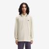 Fred Perry [M3636] Рубашка Fred Perry с длинным рукавом, двойная полоска - Кремовый/Синий для корта/Бордовый Afpm2533636-Z46
