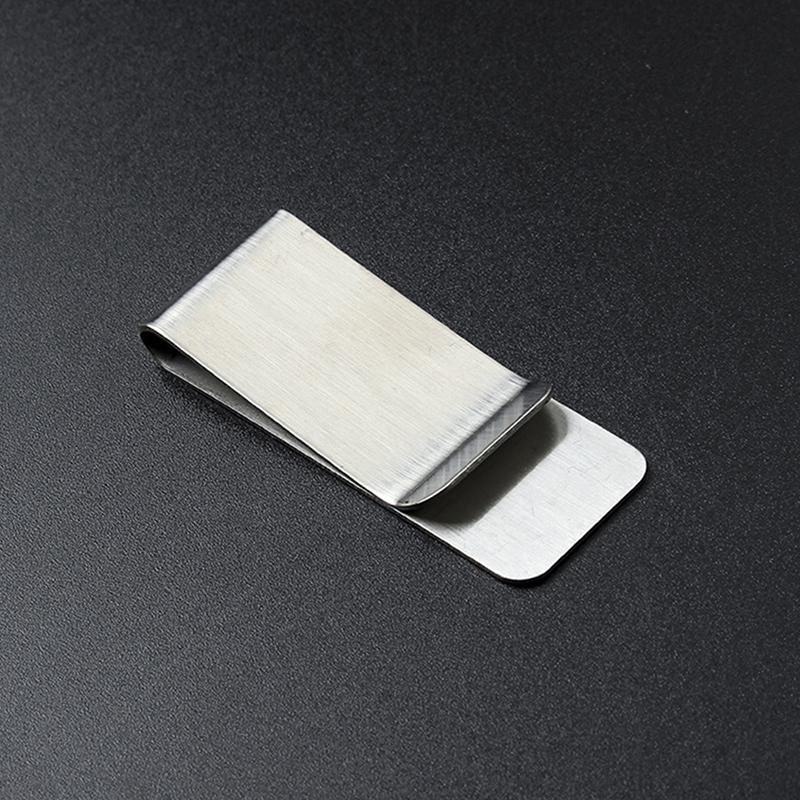Stainless Steel Metal Money Clip  Simple Dollar Cash Clamp Holder Wallet
