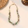 Natural Stone Necklace Hand-woven Retro Literary Collarbone Chain Bohemian Niche Neck Chain Women