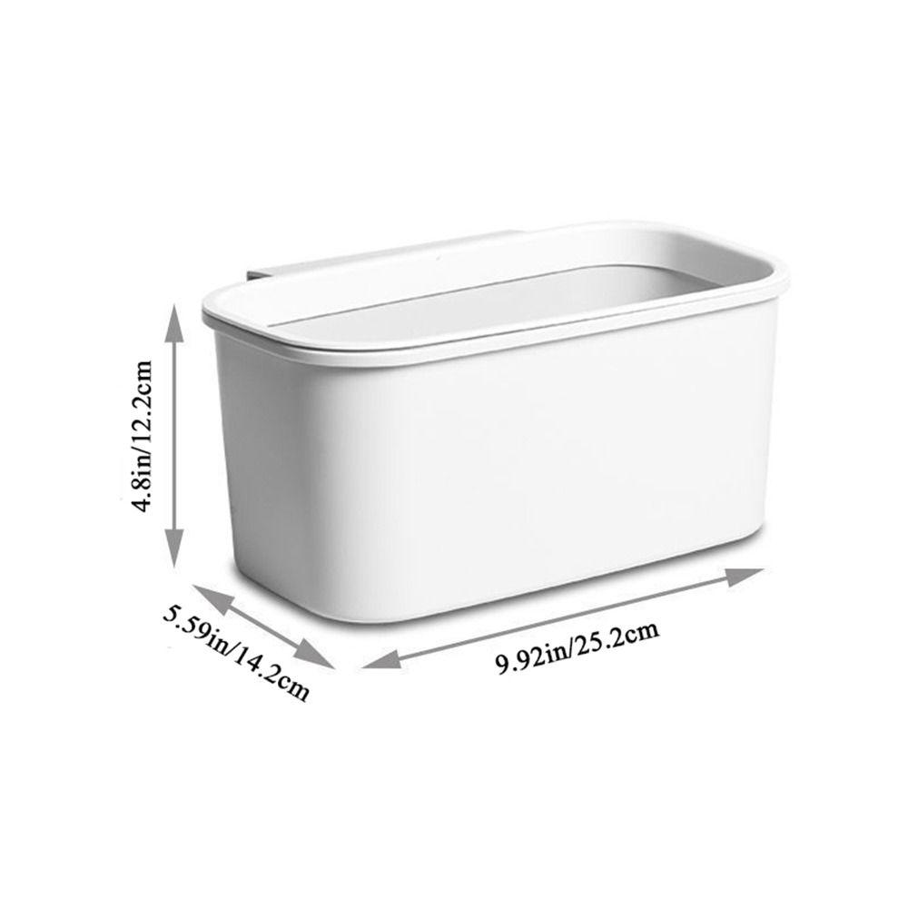 Прочная пластиковая прикроватная подвесная корзина серая компактная подвесная мусорная корзина без крышки маленькое мусорное ведро для кухни