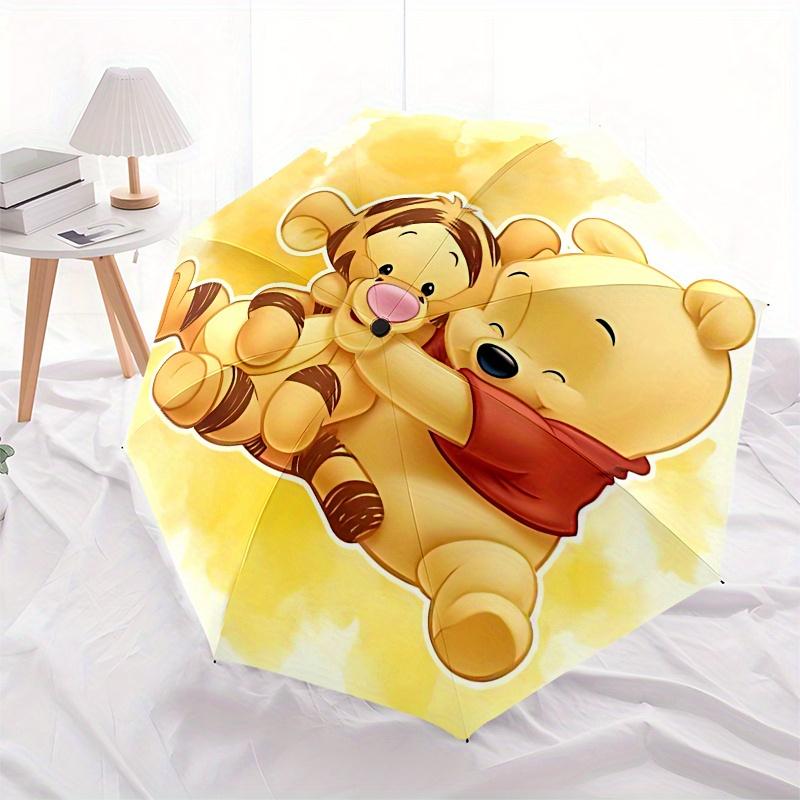 Winnie-the-Pooh, Tigger Automatic Opening and Closing Umbrella, Compact Travel Umbrella, Lightweight and Portable, Suitable for Beach Commut