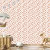 Hearts Wallpaper White, Cream and Peach 50x1000