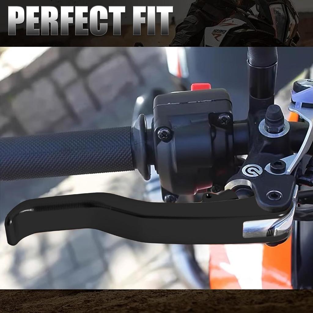 Aluminum Shorty Clutch Lever Hand Brake Lever Compatible with KTM 690 Enduro R 2014-2023,690 SM/SMCR/SMC 2007-2023,1050 ADV/R,See Fitment,Black