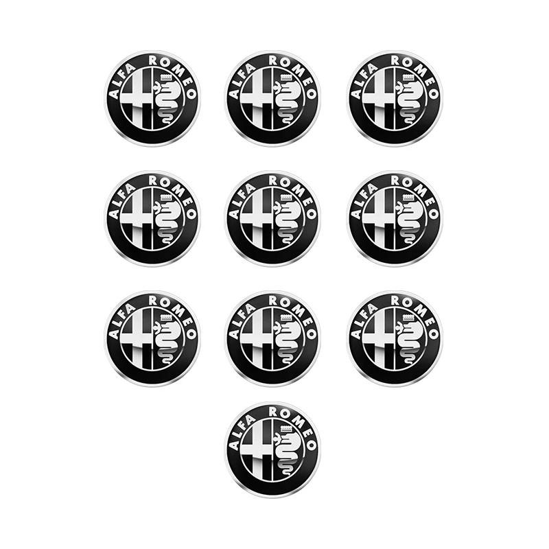 11mm 14mm Aluminium Metal Car Key Emblem Stickers For Alfa Romeo Giulietta GT 159 147 156 Mito Brera Giulia F1 Stelvio VolanteIW8
