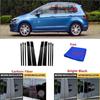 Углеродное волокно, автомобильная оконная дверная колонна, крышка стойки BC, накладка, подходит для VW Golf Sportsvan 2016-ПК с зеркальным эффектом