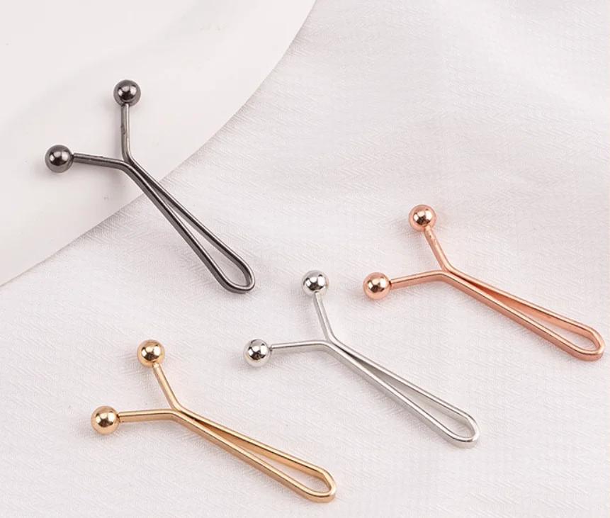 12pcs/Bag Solid Color Hijab Scarf Pins - U-Shaped Brooch Clips for Women, Fashion Decorative Accessories