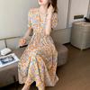 Элегантные вечерние длинные вечерние платья с V-образным вырезом, модное шикарное пляжное платье с цветочным принтом, повседневное летнее платье с короткими рукавами и принтом, халат 22205
